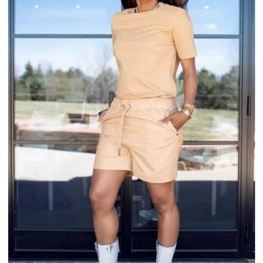 LITA by Ciara Iced Coffee Leather Shorts Revolve Small